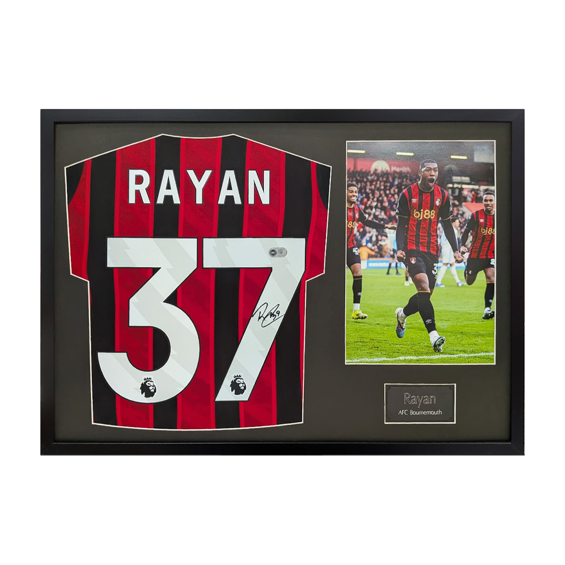 Rayan Signed AFC Bournemouth Shirt Classic Frame (ACG Cert)