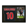Ronaldinho Signed PSG Shirt Classic Frame (Beckett)