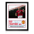 Paul Scholes Signed Manchester United Old Trafford Street Sign Iconic Frame
