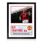 Paul Scholes Signed Manchester United Old Trafford Street Sign Iconic Frame