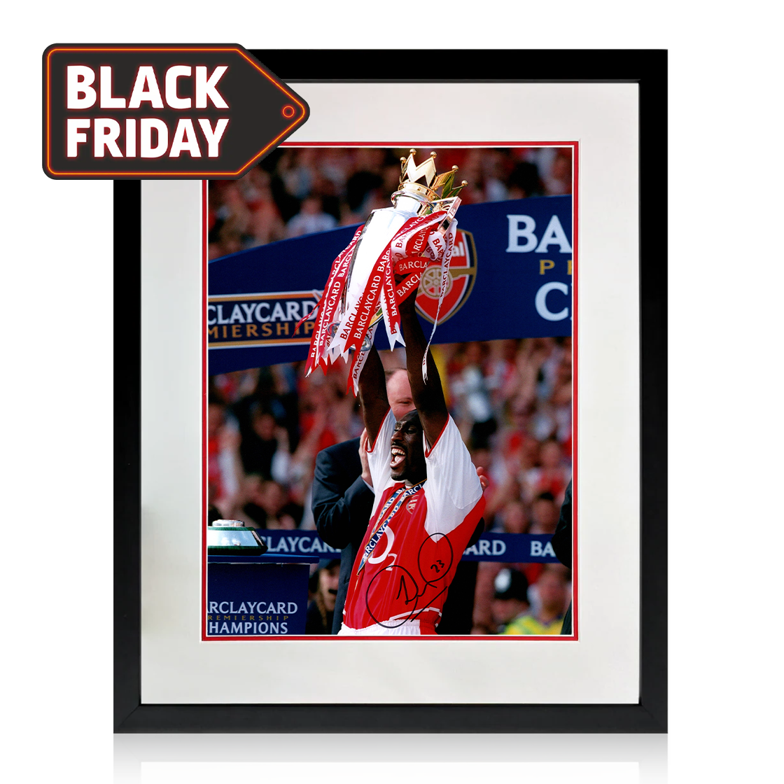 Sol Campbell Signed Arsenal Image Compact Frame