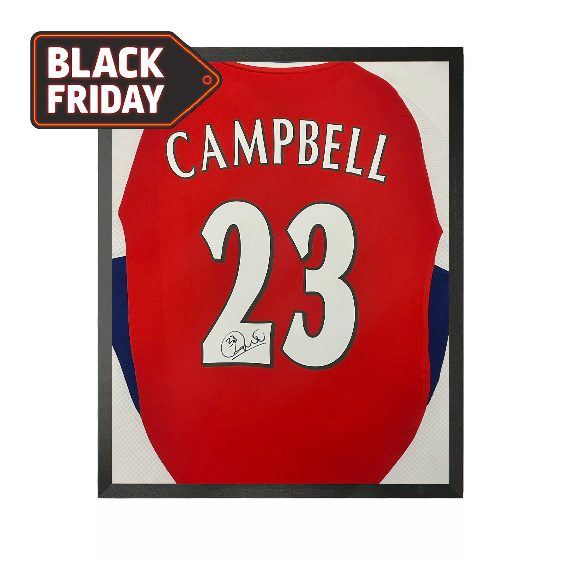 Sol Campbell Signed Arsenal Shirt Compact Frame