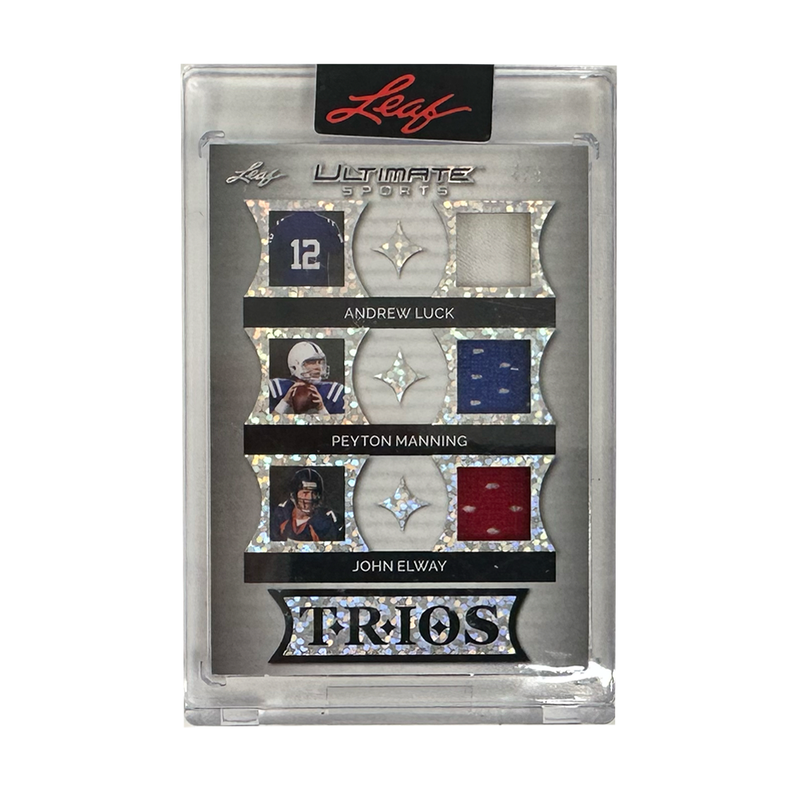 Leaf Trios Andrew Luck, Peyton Manning & John Elway 4/4