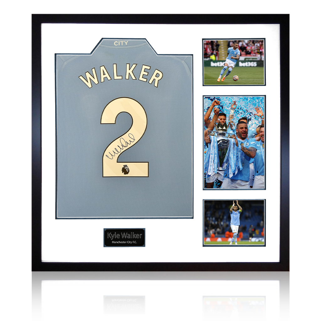 Kyle Walker Signed Manchester City 23/24 Shirt Elite Frame