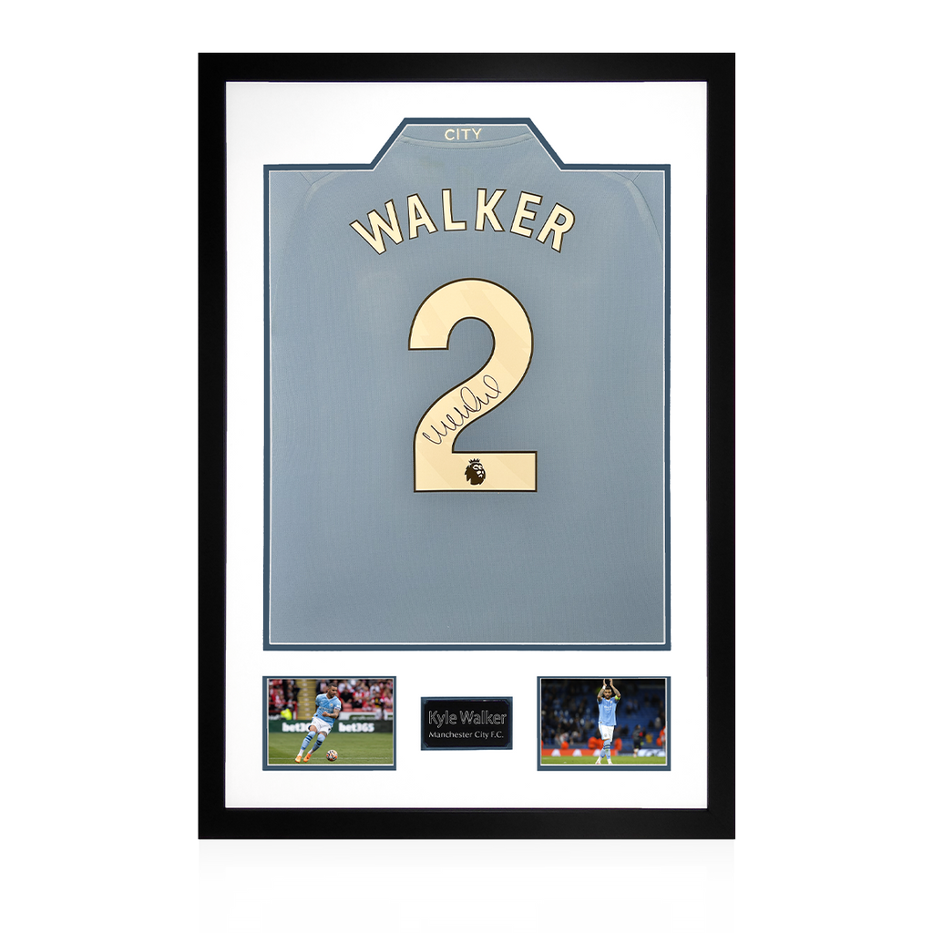 Kyle Walker Signed Manchester City 23/24 Shirt Premium Frame