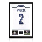 Kyle Walker Signed England Shirt Premium Frame