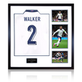 Kyle Walker Signed England Shirt Elite Frame