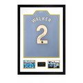 Kyle Walker Signed Manchester City 23/24 Premier League Champions Shirt Premium Frame