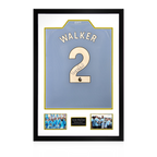 Kyle Walker Signed Manchester City 23/24 Premier League Champions Shirt Premium Frame