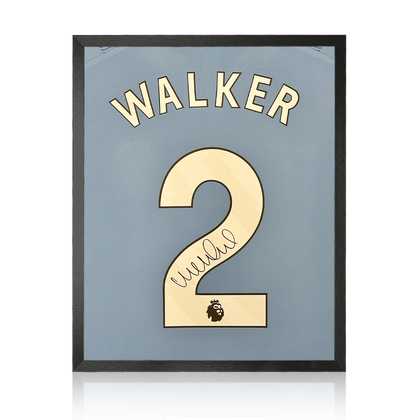Kyle Walker Signed Manchester City 23/24 Shirt Compact Frame