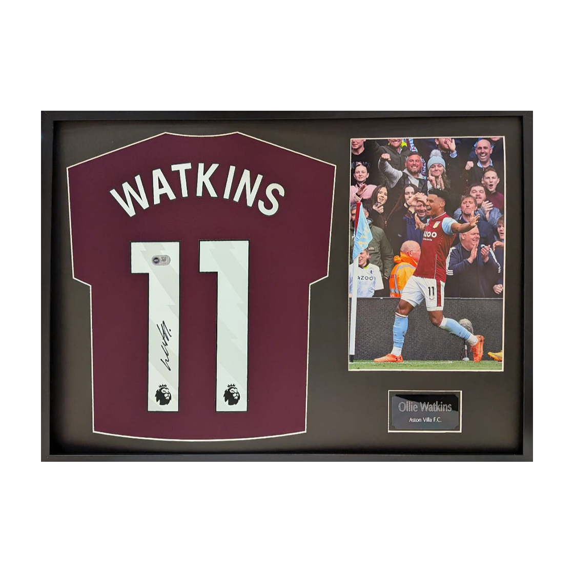 Ollie Watkins Signed Aston Villa Shirt Classic Frame (ACG Cert)
