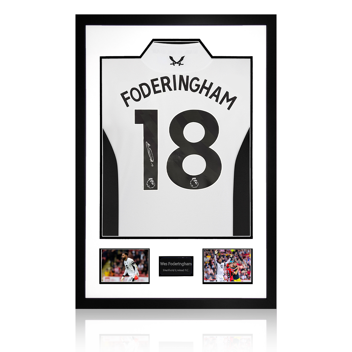 Wes Foderingham Signed Sheffield United 23/24 Shirt Premium Frame
