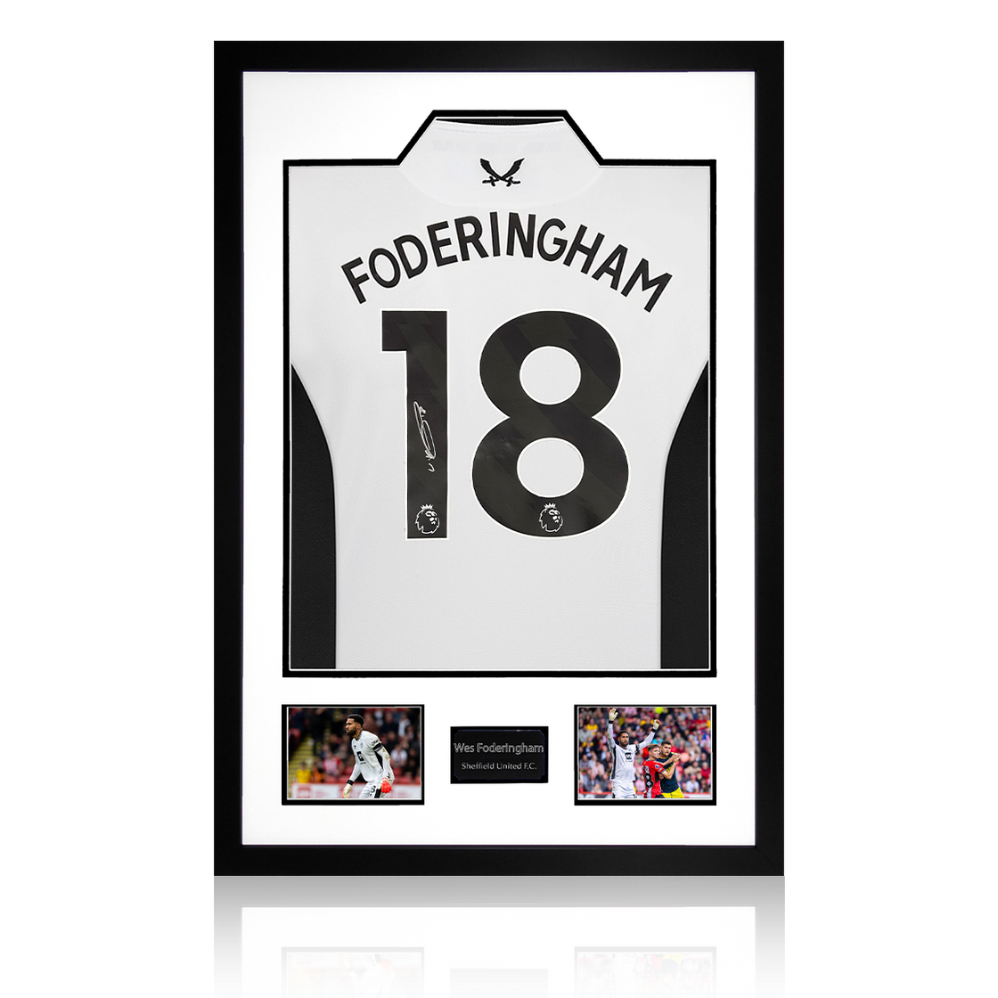 Wes Foderingham Signed Sheffield United 23/24 Shirt Premium Frame