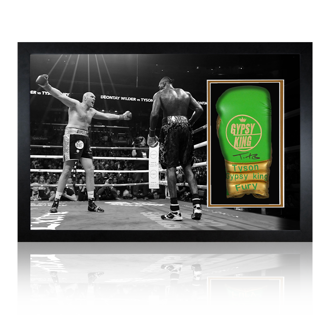 Tyson Fury v Deontay Wilder I Signed Glove Iconic Frame
