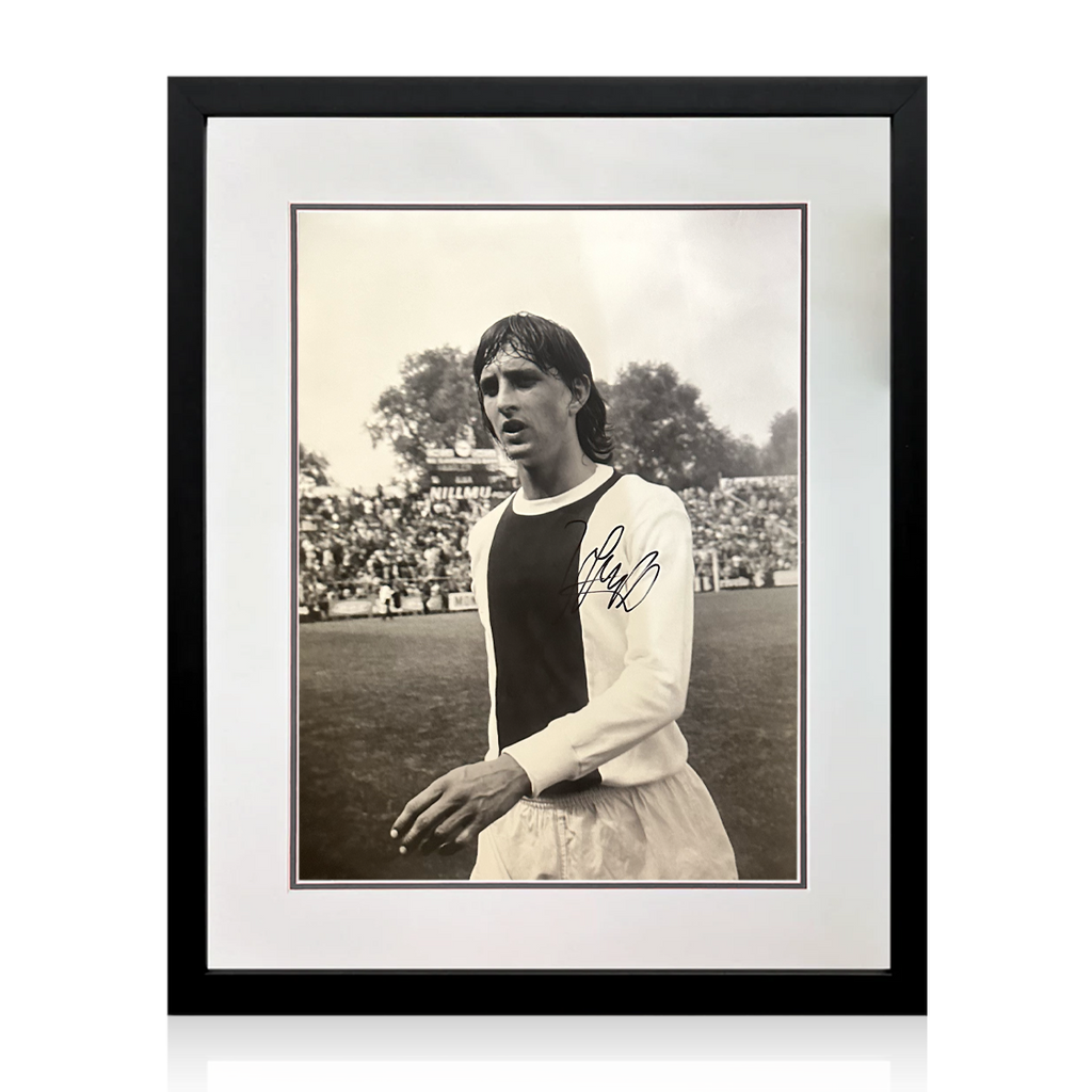Johan Cruyff Signed AFC Ajax Photo Deluxe Mount Frame (AFTAL Authentication)