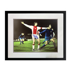 Johan Cruyff Signed AFC Ajax Photo Deluxe Mount Frame (AFTAL Authentication)
