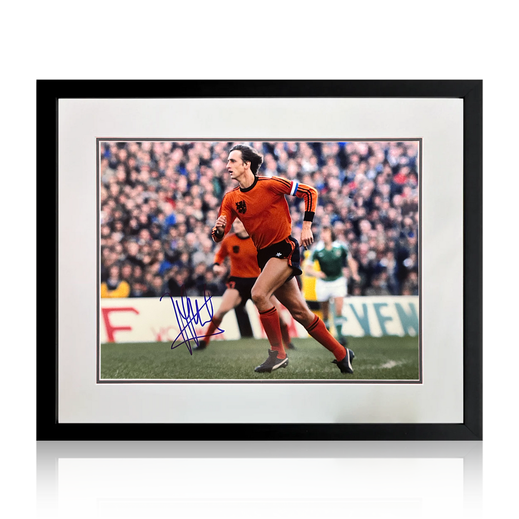 Johan Cruyff Signed Netherlands Photo Deluxe Mount Frame (AFTAL Authentication)
