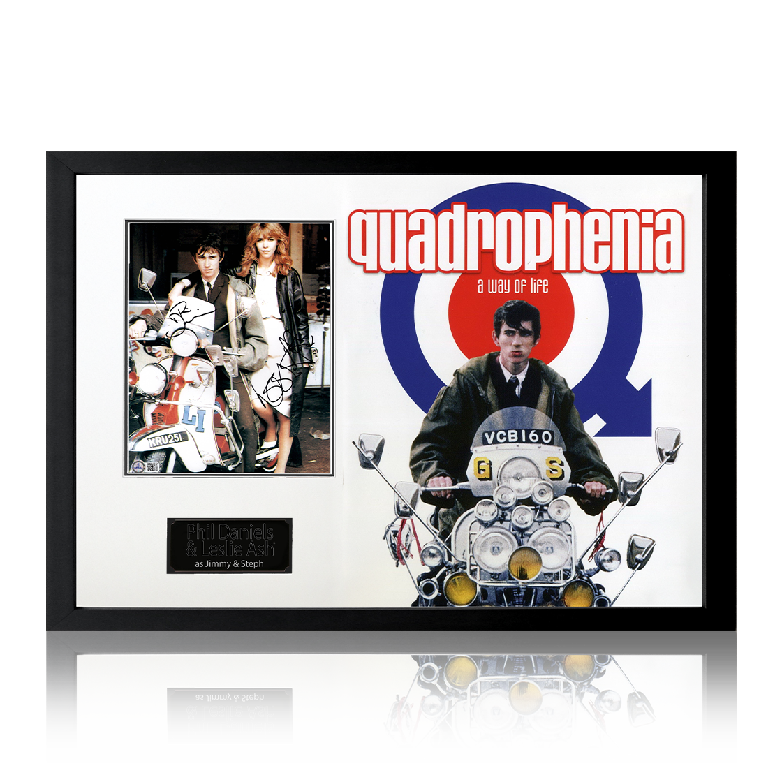 Phil Daniels and Leslie Ash Signed Quadrophenia Image Iconic Frame (AFTAL Authentication)
