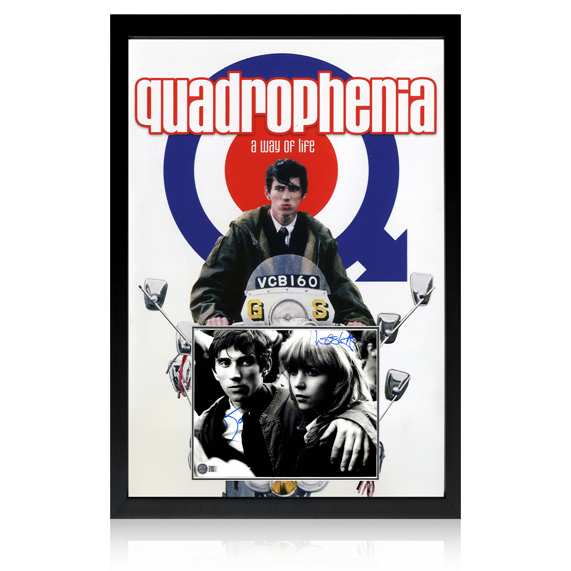 Phil Daniels and Leslie Ash Signed Quadrophenia Image Iconic Frame (AFTAL Authentication)