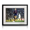 Johan Cruyff Signed FC Barcelona Photo Deluxe Mount Frame (AFTAL Authentication)