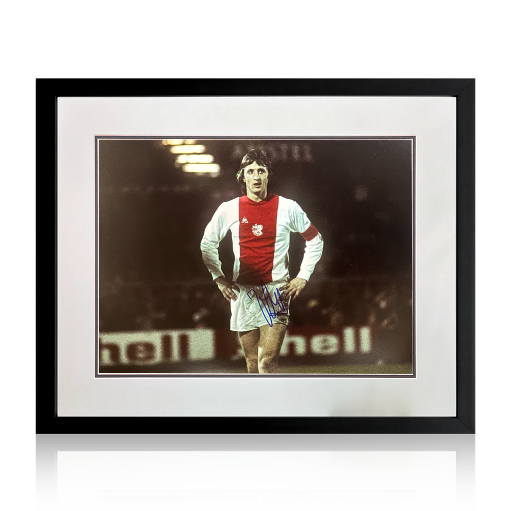Johan Cruyff Signed AFC Ajax Photo Deluxe Mount Frame (AFTAL Authentication)