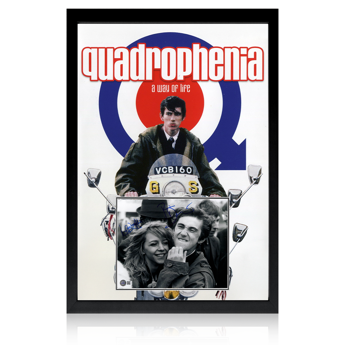 Phil Daniels and Leslie Ash Signed Quadrophenia Image Iconic Frame (AFTAL Authentication)