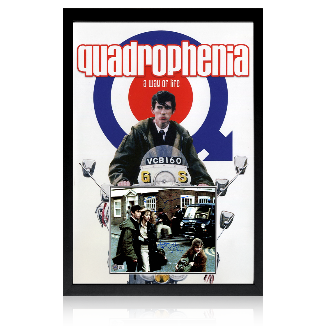 Phil Daniels and Leslie Ash Signed Quadrophenia Image Iconic Frame (AFTAL Authentication)