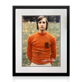 Johan Cruyff Signed Netherlands Photo Deluxe Mount Frame (AFTAL Authentication)