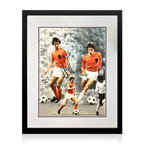 Johan Cruyff Signed Netherlands Photo Deluxe Mount Frame (AFTAL Authentication)