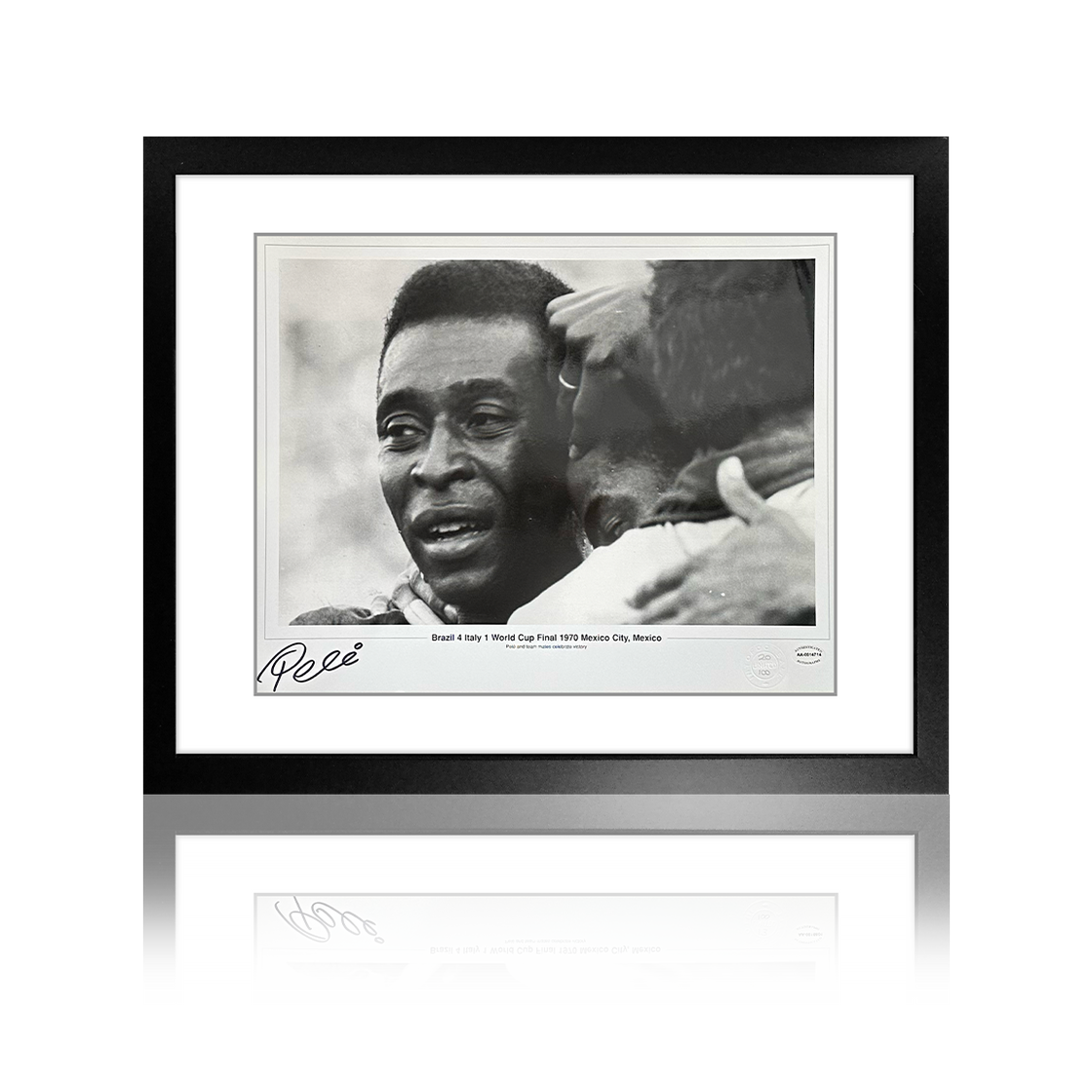Pele Signed Brazil Deluxe Mount Display 20 of 100