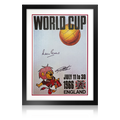 Geoff Hurst & Martin Peters Signed England World Cup 1966 Signed Poster Deluxe Mount Display
