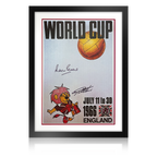 Geoff Hurst & Martin Peters Signed England World Cup 1966 Signed Poster Deluxe Mount Display