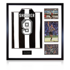 Alan Shearer Signed Retro Newcastle United Shirt Elite Frame