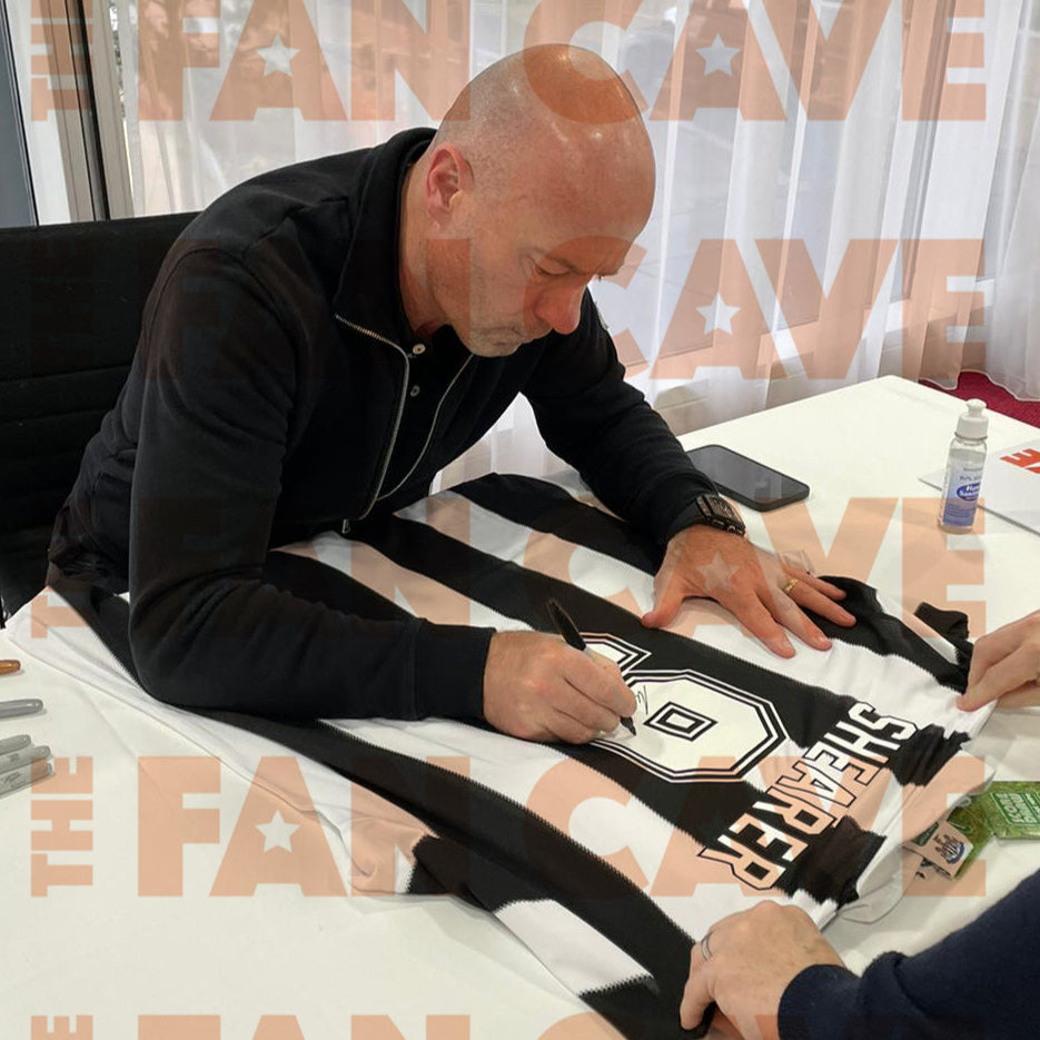 Alan Shearer Signed Retro Newcastle United Shirt Premium Frame