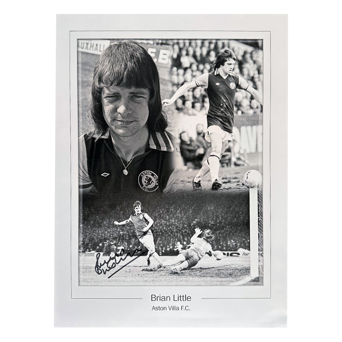 Brian Little Signed Aston Villa 16x12