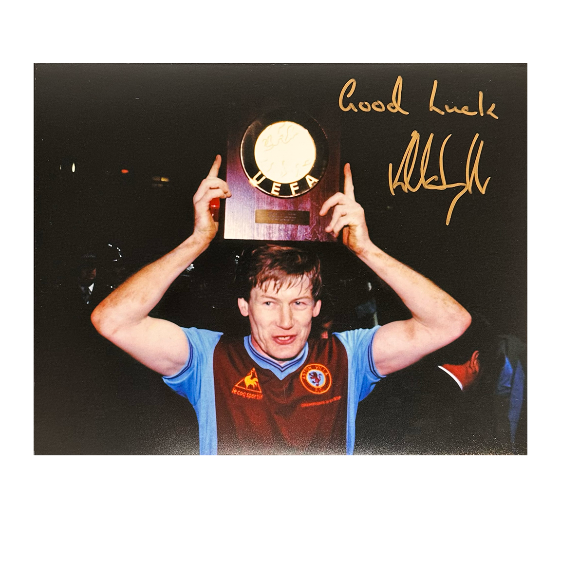 Ken McNaught Signed Aston Villa 10x8 #2