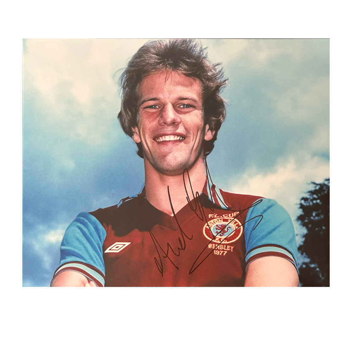 Andy Gray Signed Aston Villa 10x8