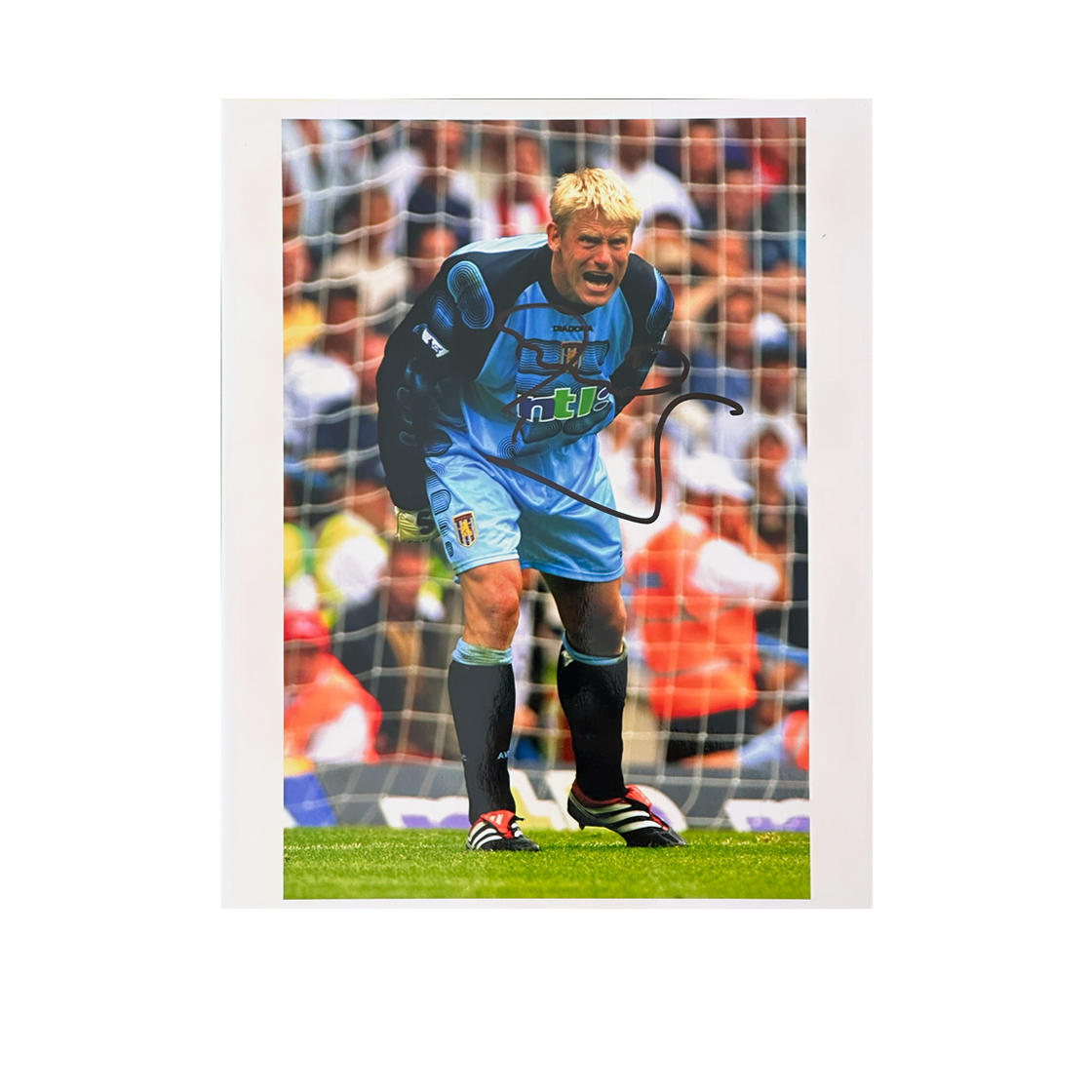 Peter Schmeichel Signed Aston Villa 10x8
