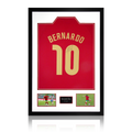 Bernardo Silva Signed Portugal Shirt Premium Frame