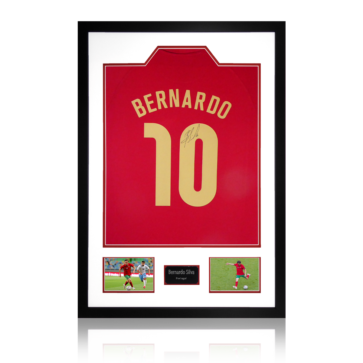 Bernardo Silva Signed Portugal Shirt Premium Frame