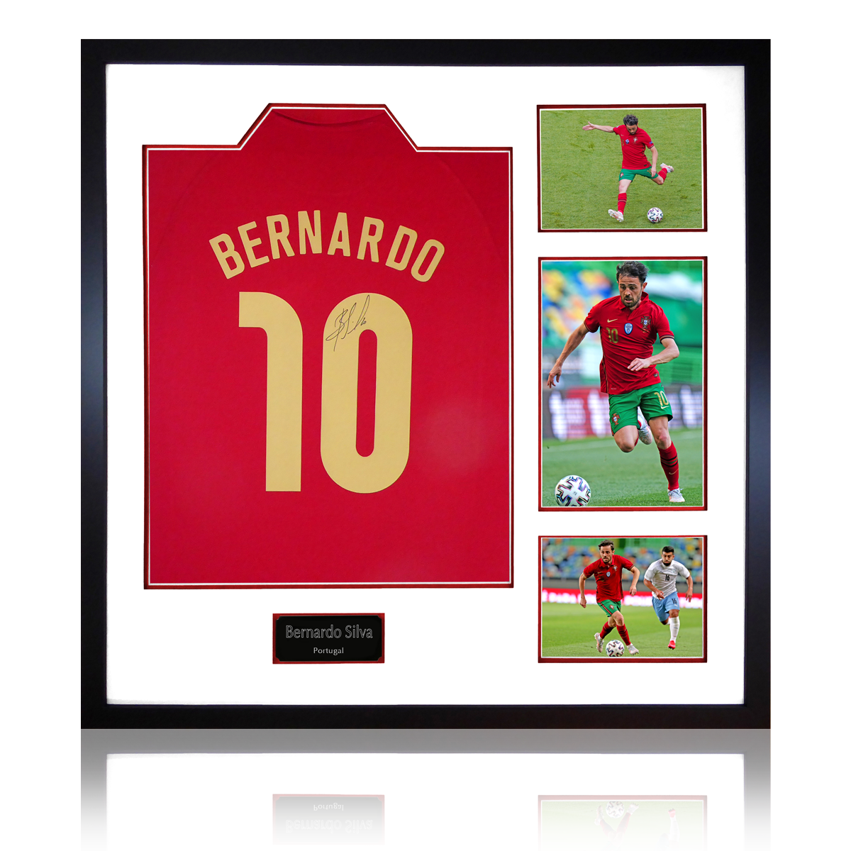 Bernardo Silva Signed Framed Portugal Shirt Elite Frame