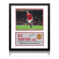 Bruno Fernandes Signed Manchester United Street Sign Deluxe Mount Display