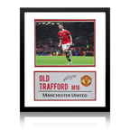 Bruno Fernandes Signed Manchester United Street Sign Deluxe Mount Display
