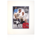 Bobby and Jack Charlton (England) Signed Mount