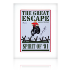 Dave Bassett Signed Great Escape 91 Poster Deluxe Mount