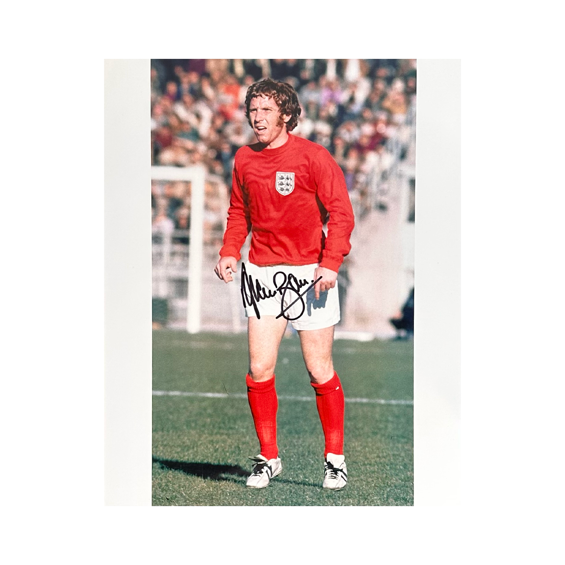 Alan Ball Jr. Signed England 10x8