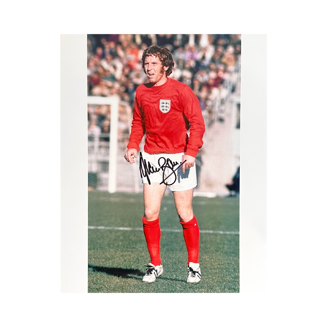 Alan Ball Jr. Signed England 10x8