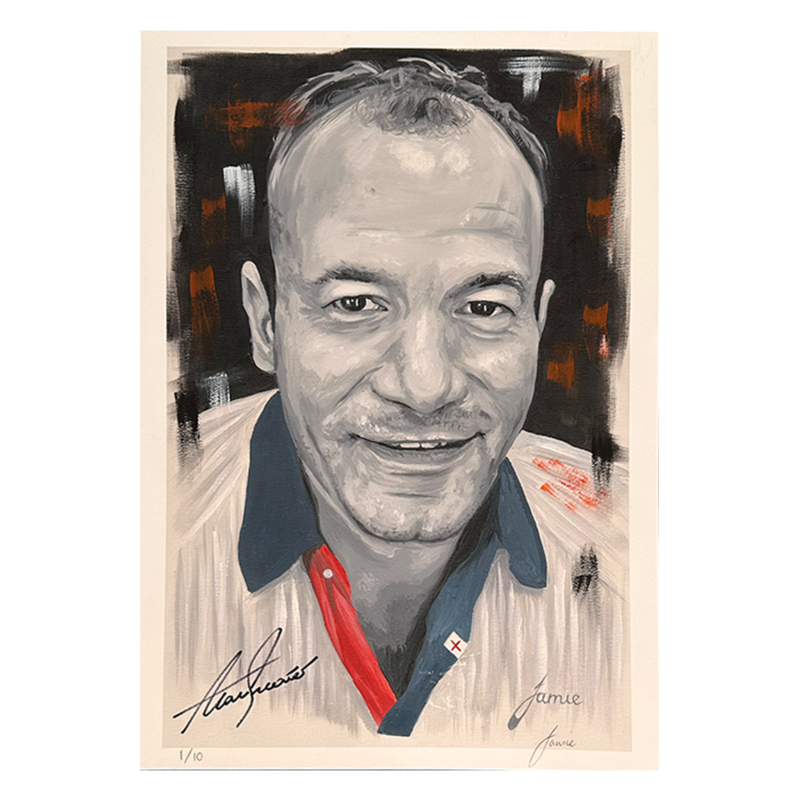 Alan Shearer Signed England 16x12
