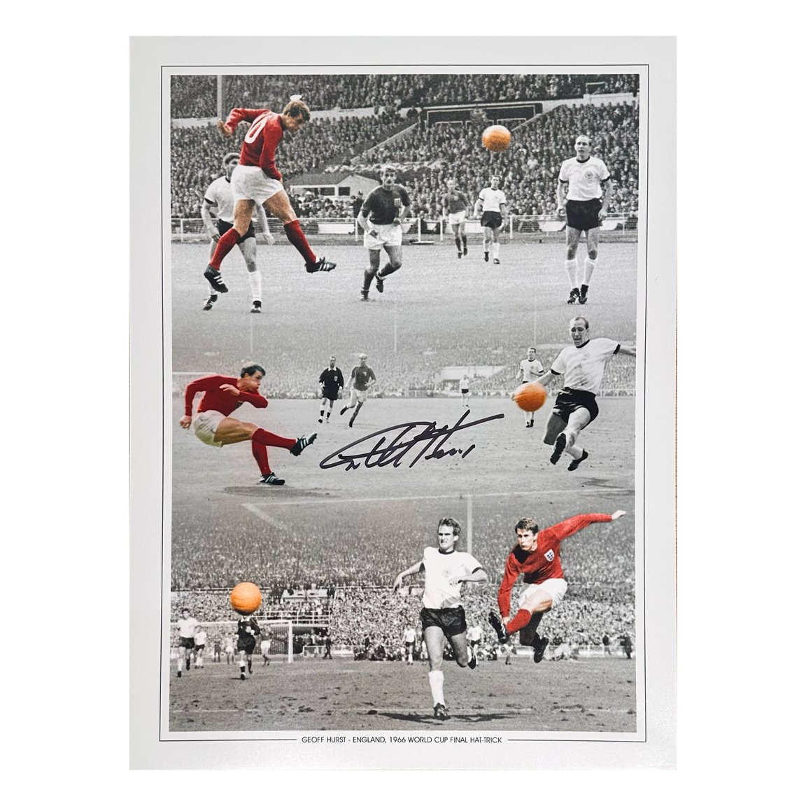 Geoff Hurst Signed England 16x12 Photo
