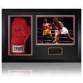 Chris Eubank Snr & Nigel Benn Signed Glove Display